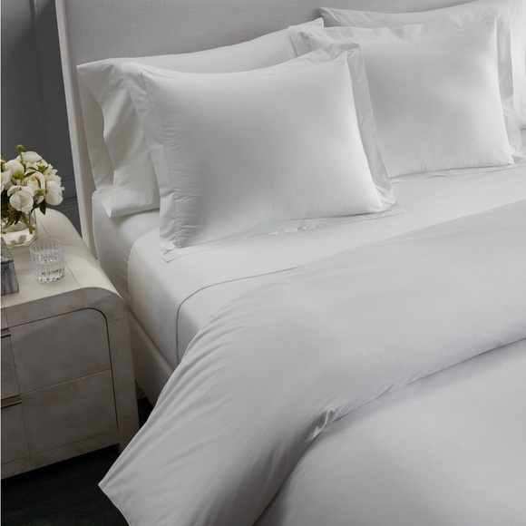 Matouk White Sheet Set and Duvet Cover - Picture 1 of 3